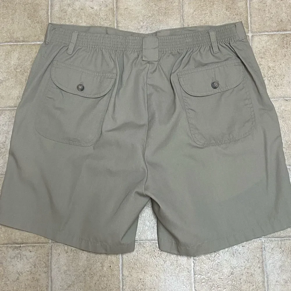 ‼️FINAL ‼️Puritan Men's Olive-Tan Flat Front Casual Shorts